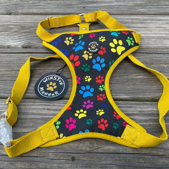 Winston Manner Golden Yellow Dog Leash Harness Paw - Picture 4 of 5